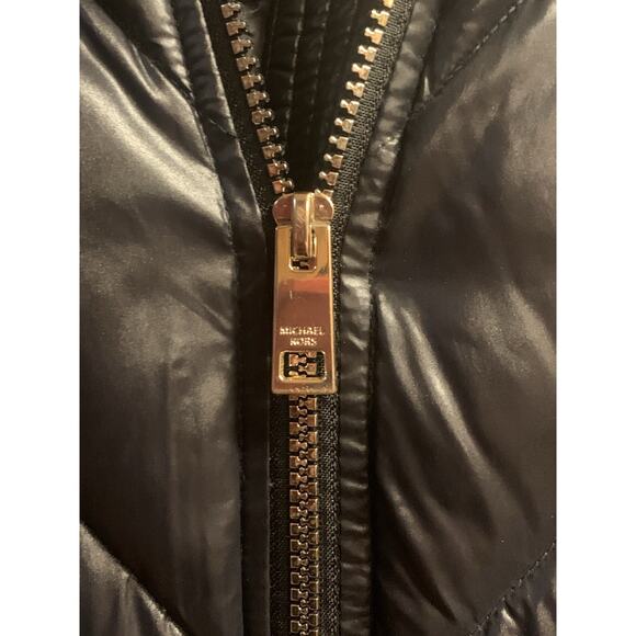 Michael Kors Black Puffer Jacket 3X Womens w/ Inset Sides Pockets & Zippers - Picture 5 of 8